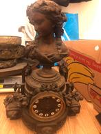 Antieke pendule met buste, Ophalen of Verzenden