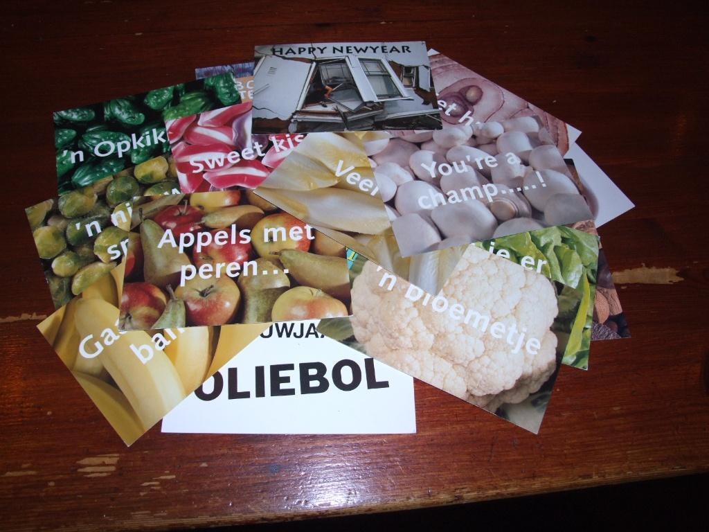 385- 17 KAARTEN MET OPSCHRIFT, Verzamelen, Verzenden, 1980 tot heden, Gelopen, Overige thema's
