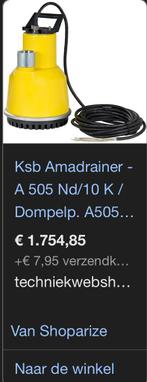Dompolpomp ksb typ A 507nd/10k, Ophalen of Verzenden, Zo goed als nieuw