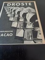 Advertentie Droste verpleegster cacao 1959, Ophalen of Verzenden, Zo goed als nieuw, Overige typen