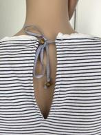 D624 Maison Scotch maat 2=S=36 t-shirt top tuniek wit/grijs, Wit, Zo goed als nieuw, Korte mouw, Maat 36 (S)
