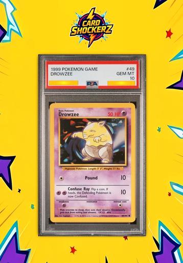 🟣 PSA 10 Drowzee #49 Pékemon Base Set 1999 🟣 beschikbaar voor biedingen