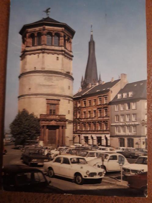 Düsseldorf- Schlossturm mit Lamberti Kirche ,auto's in beeld, Verzamelen, Ansichtkaarten | Buitenland, Gelopen, Duitsland, 1960 tot 1980