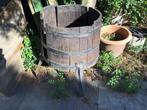 Oude wastobbe, Tuin en Terras, Bloembakken en Plantenbakken, Gebruikt, Minder dan 60 cm, Rond, Ophalen of Verzenden