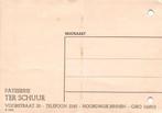 Patisserie Ter Schuur, Noordwijk-Binnen - 11.1942 - briefkaa, Ophalen of Verzenden, Briefkaart