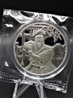 (6956-60) FIJI Ancient Warriors SAMURAI 2022 ONE OUNCE, Zilver, Ophalen of Verzenden, Losse munt