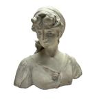 Gipsen art nouveau buste, Antiek en Kunst, Ophalen of Verzenden