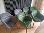 Eetkamerstoelen velours 6 stuks, Huis en Inrichting, Stoelen, Ophalen, Overige kleuren, Zo goed als nieuw, Vijf, Zes of meer stoelen