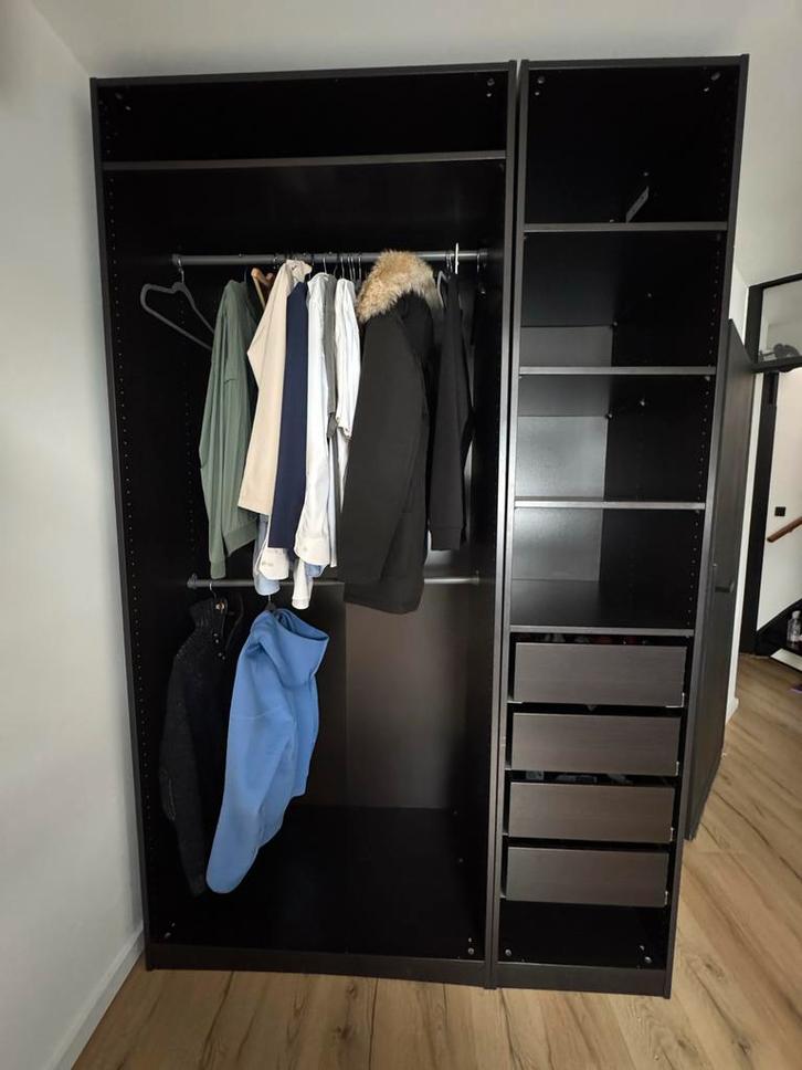Ikea PAX Kast - Zwartbruin zo goed als nieuw, Huis en Inrichting, Kasten | Kledingkasten, Zo goed als nieuw, 200 cm of meer, 150 tot 200 cm