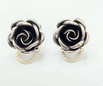 Zilveren Teka Clip Oorbellen  beschikbaar voor biedingen