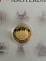 24 karaats vergulde Amsterdamse grachtengordel munt, Ophalen of Verzenden, Vóór koninkrijk