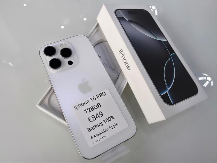 Iphone 16 PRO 128GB, Telecommunicatie, Mobiele telefoons | Toebehoren en Onderdelen, Zo goed als nieuw, Overige merken, Overige typen