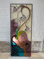 Glas in lood raam bxh 46x114 cm, Ophalen, Gebruikt, Minder dan 80 cm, Glas in lood