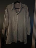 Dunne lichtgrijze voile blouse maat 44/46, Ophalen of Verzenden, Zo goed als nieuw, Maat 42/44 (L), Grijs