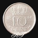 Te koop 10 cents Nederlandse munt uit 1948., Ophalen of Verzenden, Overige landen, Losse munt