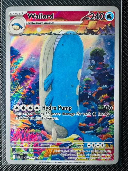 Pokémon Wailord #162 Journey Together, Hobby en Vrije tijd, Verzamelkaartspellen | Pokémon, Zo goed als nieuw, Losse kaart, Ophalen of Verzenden