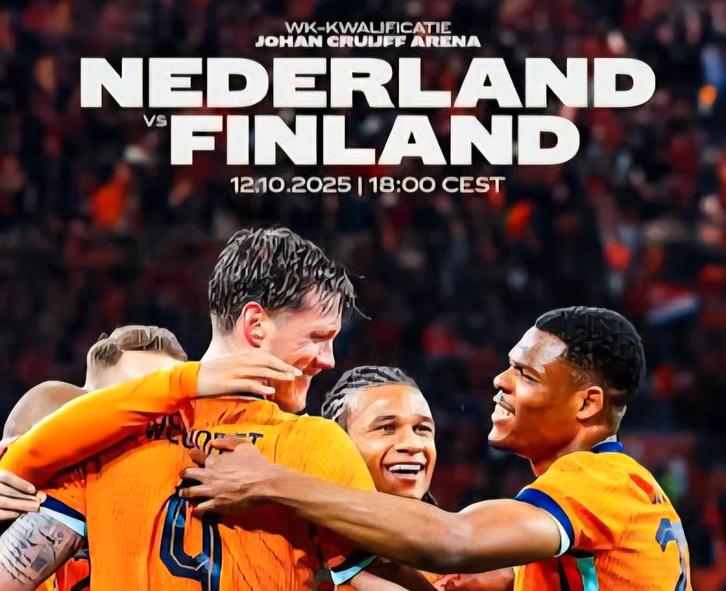 2 Tickets, Nederland - Finland, 12/10/2025, om 18.00u, Tickets en Kaartjes, Sport | Voetbal, Twee personen, Oktober, Losse kaart