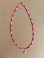 Handgemaakte ketting, Sieraden, Tassen en Uiterlijk, Nieuw, Ophalen of Verzenden, Roze, Overige materialen