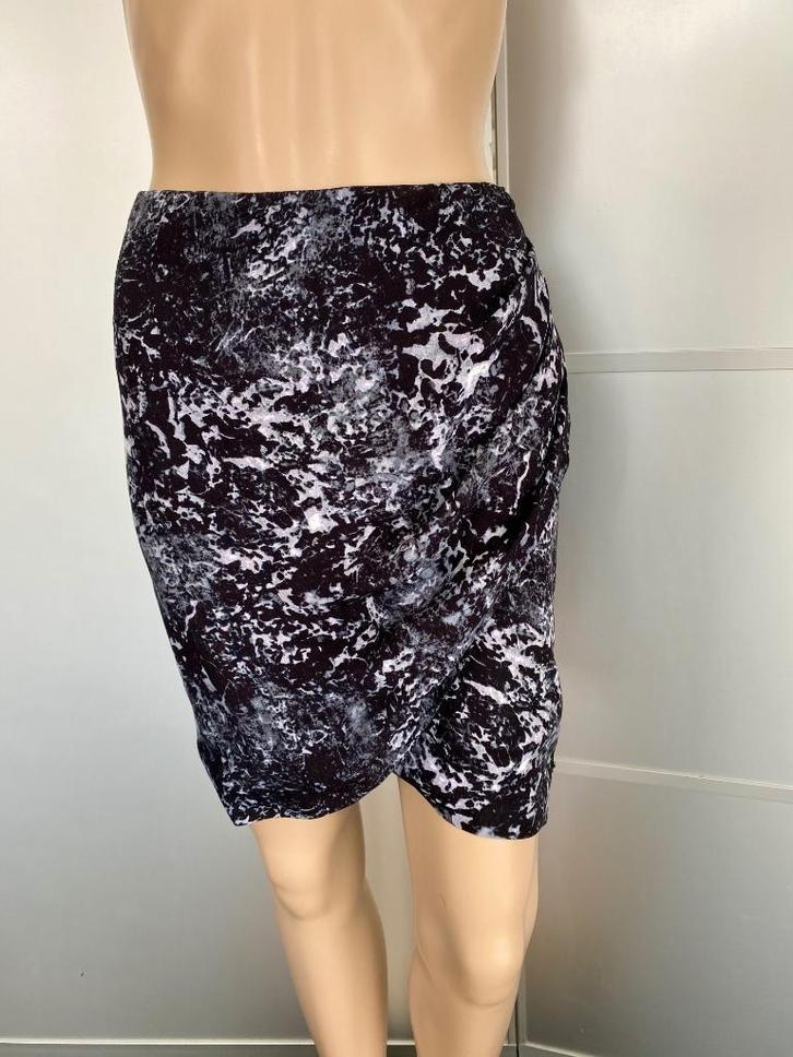 G437 Maison Scotch mt. 40=M rok zwart/grijs, Kleding | Dames, Rokken, Zo goed als nieuw, Maat 38/40 (M), Zwart, Boven de knie