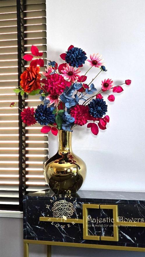 Nieuw zijdenbloemen boeket, Huis en Inrichting, Woonaccessoires | Kunstplanten en Kunstbloemen, Nieuw, Binnen, Ophalen of Verzenden