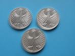 Duitsland 3 x 5 DM zilver 1951 G, 1965 F en 1971 J, Postzegels en Munten, Munten | Europa | Niet-Euromunten, Verzenden, Duitsland
