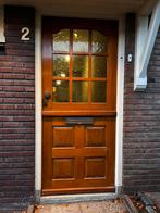 Massief houten voordeur + achterdeur (set) klassiek model, Doe-het-zelf en Verbouw, Ophalen, 200 tot 215 cm, Hout, Buitendeur