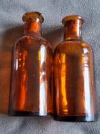 Antieke Bruine Apothekersflesjes tuit glas bodemvondst 9cm, Antiek en Kunst, Antiek | Glas en Kristal, Ophalen of Verzenden