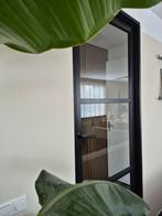 Steellook deur 231x88 opdek helder glas, Ophalen, 80 tot 100 cm, Binnendeur, 200 tot 215 cm