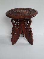 India houtsnijwerk , inklapbaar (bijzet)tafeltje ~vintage, Ophalen of Verzenden, Gebruikt