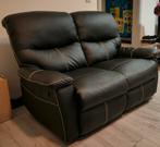 2 persoons leren luie bank, Ophalen, Tweepersoons, Zo goed als nieuw, Rechte bank