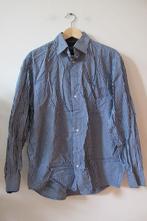John Cabot overhemd blauw gestreept L, Kleding | Heren, Overhemden, Verzenden, Zo goed als nieuw, Blauw, John Cabot