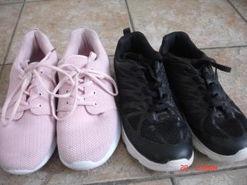 2 paar goede meisjes gymschoenen maat 39 beschikbaar voor biedingen