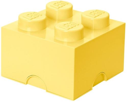 LEGO Opbergbox Brick 4 Geel (pastelgeel)   * 't LEGOhuis *, Kinderen en Baby's, Speelgoed | Duplo en Lego, Nieuw, Lego, Complete set