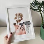 White A4 frame with herbarium artwork, Minder dan 50 cm, Nieuw, Ophalen of Verzenden, Minder dan 50 cm