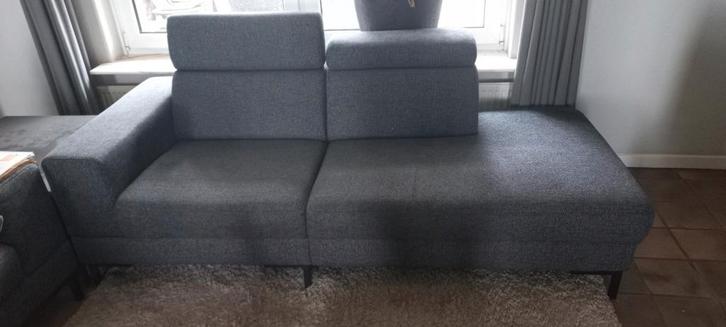 Set van 2 banken, Huis en Inrichting, Banken | Bankstellen, Gebruikt, Rechte bank, 200 tot 250 cm, 75 tot 100 cm, Stof, Ophalen