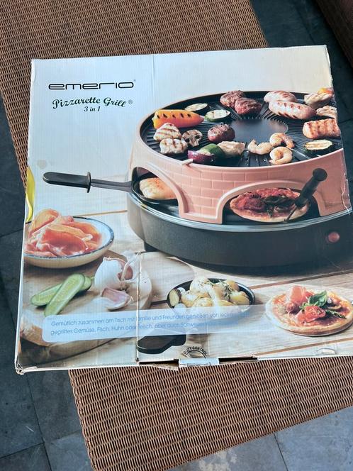 Emerio pizzarette met grill 3-in-1 6 persoons, Witgoed en Apparatuur, Gourmetstellen, Zo goed als nieuw, 4 t/m 7 personen, Ophalen of Verzenden