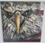1 of 1 - 3D metalen schilderij – Abstracte adelaar – 80x80, Ophalen of Verzenden
