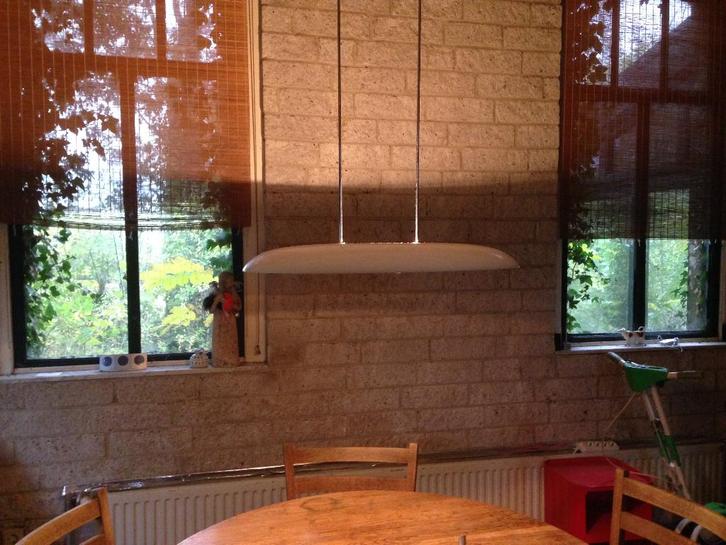 Italiaanse design pendellamp halogeen, Huis en Inrichting, Lampen | Hanglampen, Gebruikt, Minder dan 50 cm, Metaal, Ophalen of Verzenden