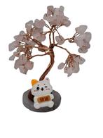 Geluksboom Rozenkwarts met chinese Gelukskat – Geluk boom, Info@abcwinkel.nl, Nieuw, Ophalen of Verzenden, X