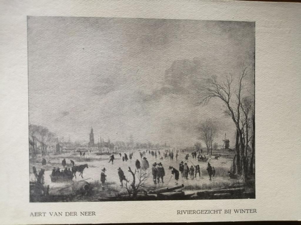Aert van der Neer. Rivier gezicht bij winter, Ophalen of Verzenden
