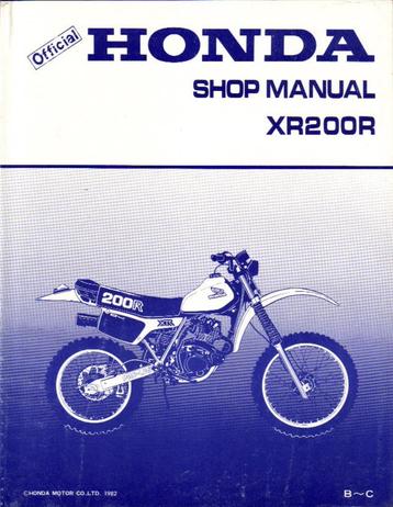 Honda XR200 R shop manual (1133z) beschikbaar voor biedingen