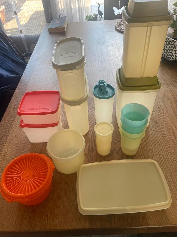 Partijtje mooie Tupperware [18 delig]- van alles wat, Huis en Inrichting, Keuken | Tupperware, Gebruikt, Overige typen, Blauw