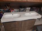 Dubbele wasbak 140cm, Ophalen, Nieuw, Steen, Wastafel