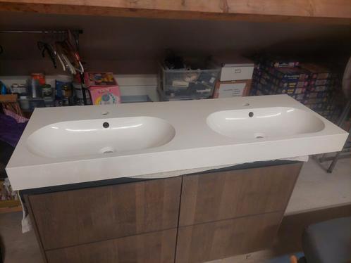 Dubbele wasbak 140cm, Doe-het-zelf en Verbouw, Sanitair, Nieuw, Wastafel, Steen, Ophalen