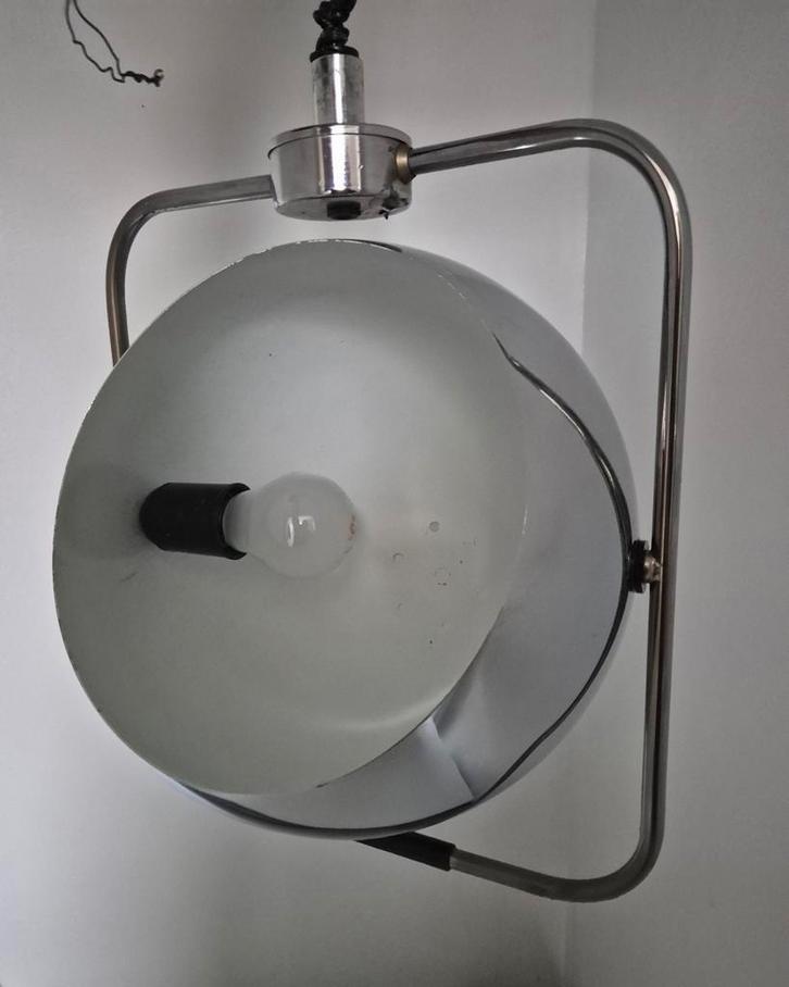 Gepo eyeball chromen vintage design lamp, Huis en Inrichting, Lampen | Hanglampen, Gebruikt, Minder dan 50 cm, Ophalen of Verzenden