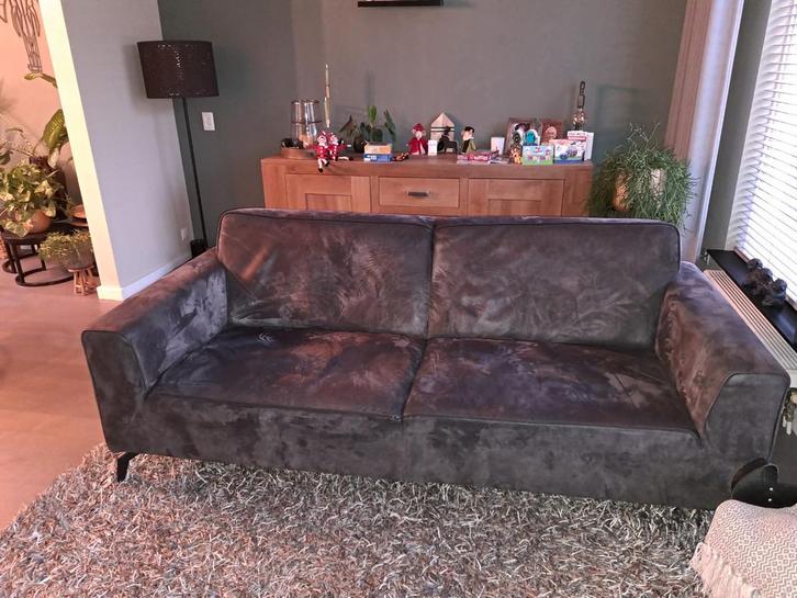 Mooie grijze bank - 3 persoons, Huis en Inrichting, Banken | Bankstellen, Gebruikt, Rechte bank, Driepersoons, 200 tot 250 cm