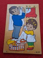 Vintage  Rolf puzzel vader en kind met de was., Ophalen of Verzenden, Gebruikt