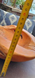 Mooie brocante houten zware schaal, Gebruikt, Schaal, ., Rond