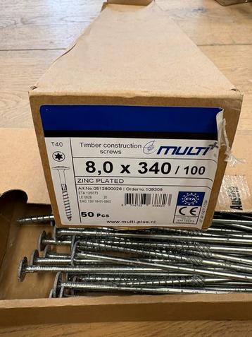 Nieuwe Multi Schroeven 8.0 x 340mm (2 Dozen) beschikbaar voor biedingen