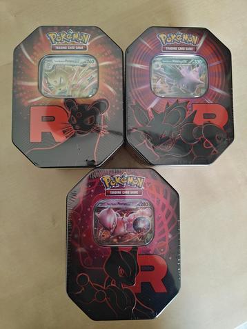 Pokémon Team Rocket Tins - Set van 3! beschikbaar voor biedingen